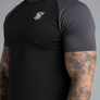 SikSilk - Black and Grey Raglan T-Shirt