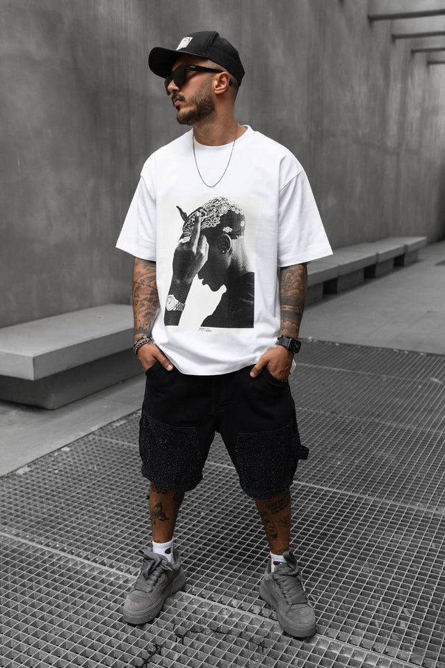 Black Island - Tupac T-Shirt - White