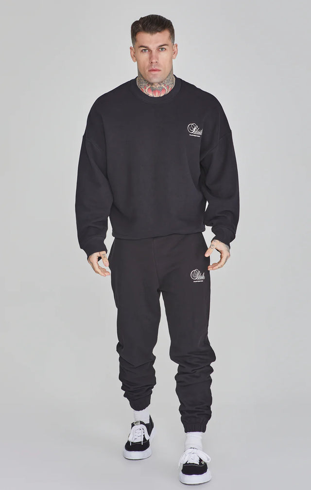 SikSilk - Graphic Sweater - Black