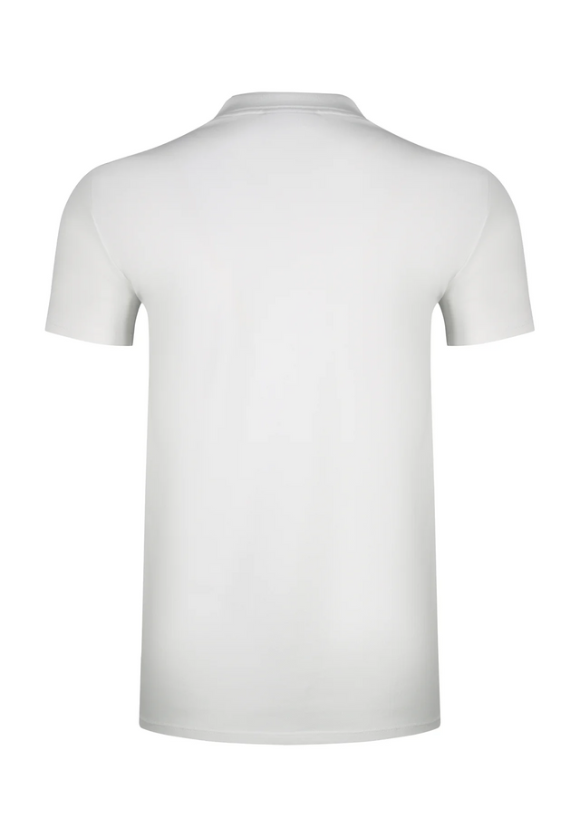 SikSilk - White Zip Polo T-Shirt