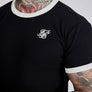 SikSilk - Ribbed Ringer T-Shirt - Black