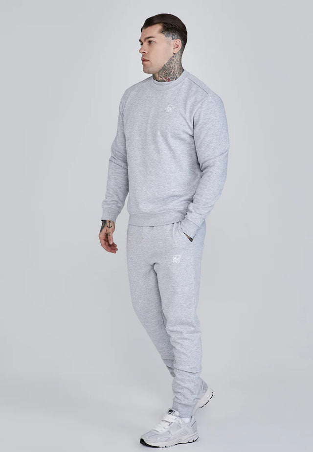 SikSilk - Grey Marl Essentials Sweater