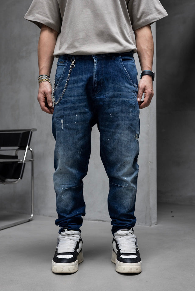 Black Island - Painted Jeans - Blue