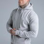 SikSilk - Grey Marl Essentials Full Zip Hoodie