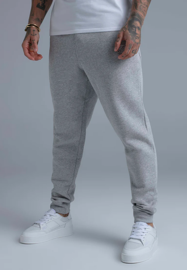 SikSilk - Grey Marl Essentials Joggers