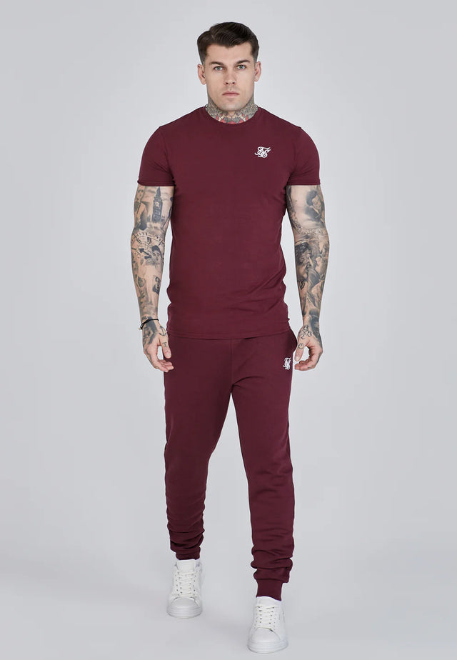 SikSilk - Burgundy Essentials T-Shirt