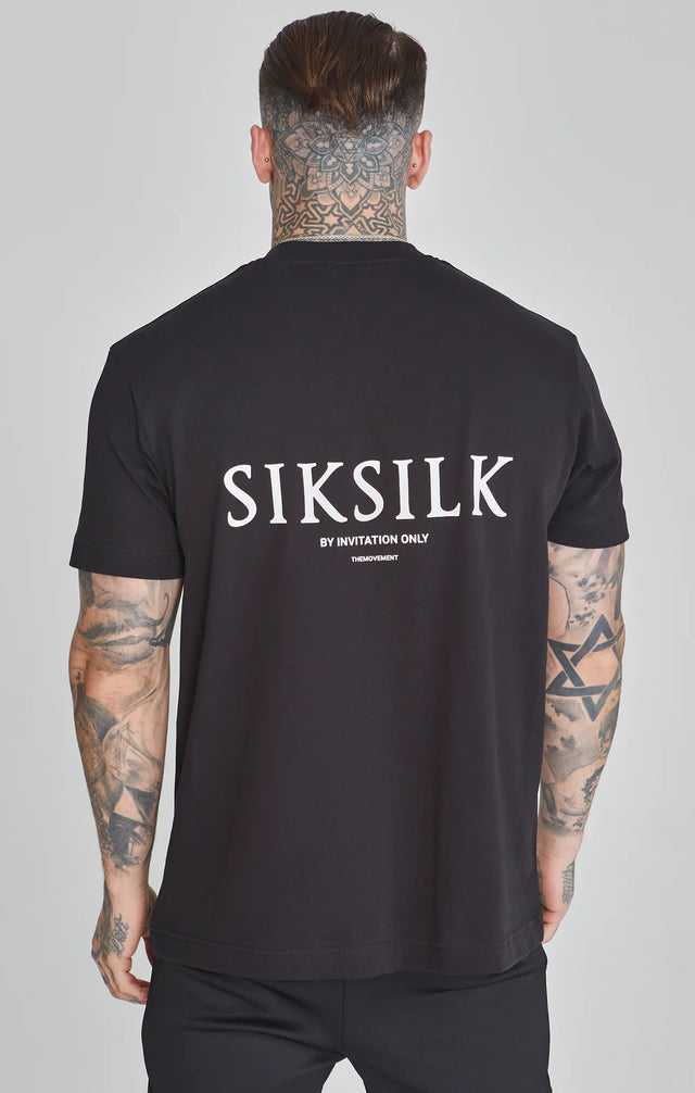 SikSilk - Graphic T-Shirt - Black