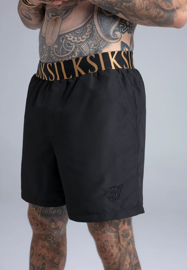 SikSilk - Black Swim Shorts