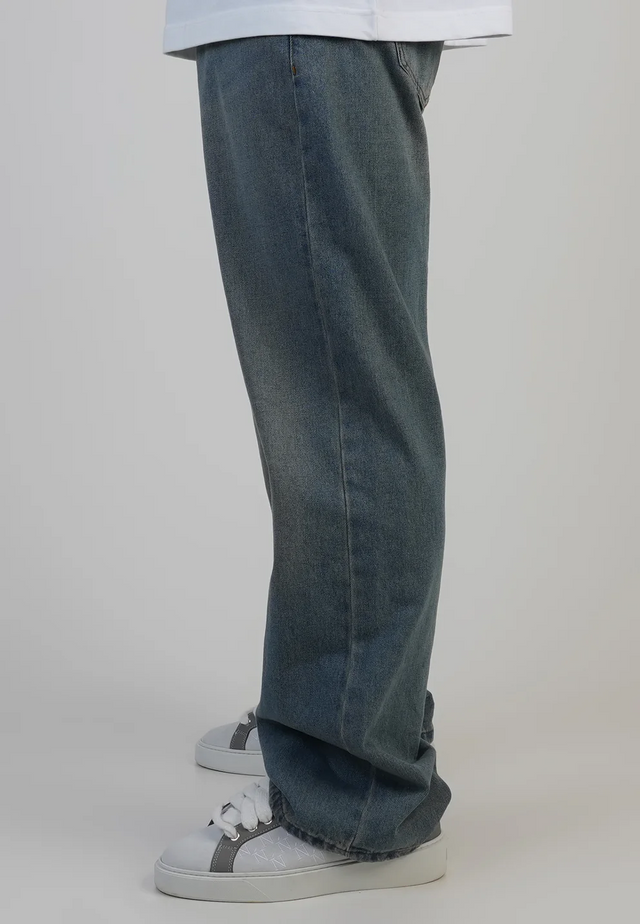 SikSilk - Loose Fit Jeans Washed Vintage Blue