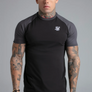 SikSilk - Black and Grey Raglan T-Shirt