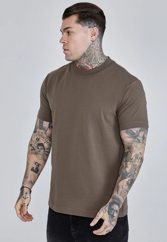 SikSilk - Brown Ecru Grey Marl 3 darab T-Shirts