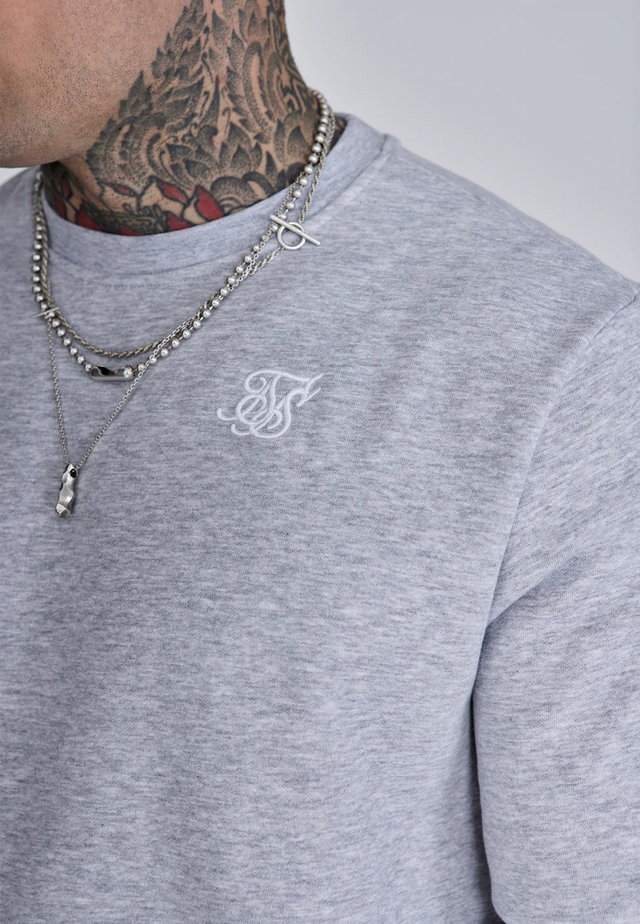 SikSilk - Grey Marl Essentials Sweater