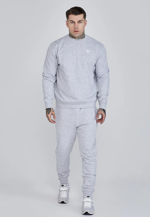 SikSilk - Grey Marl Essentials Sweater