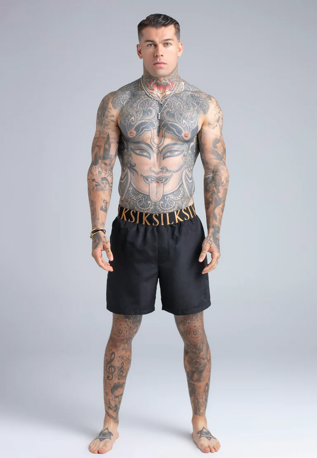 SikSilk - Black Swim Shorts