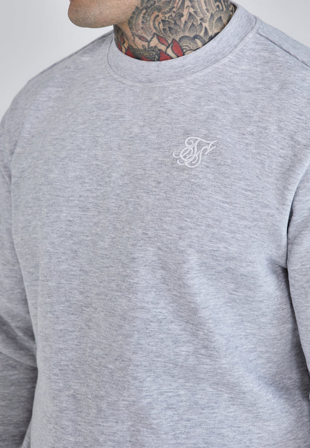 SikSilk - Grey Marl Essentials Sweater