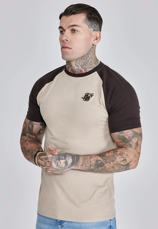 SikSilk - Beige Brown Raglan T-Shirt