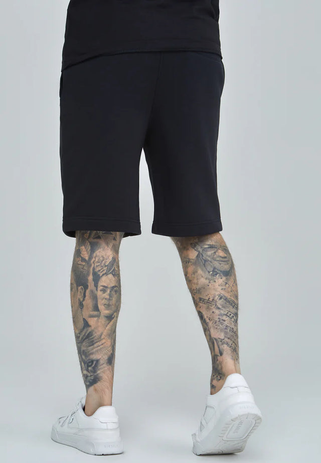 SikSilk - Black Essential Fleece Short