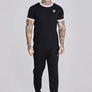 SikSilk - Ribbed Ringer T-Shirt - Black