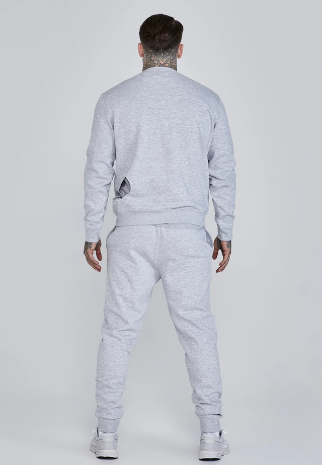 SikSilk - Grey Marl Essentials Sweater