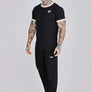 SikSilk - Ribbed Ringer T-Shirt - Black