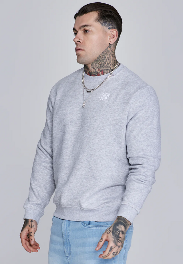 SikSilk - Grey Marl Essentials Sweater