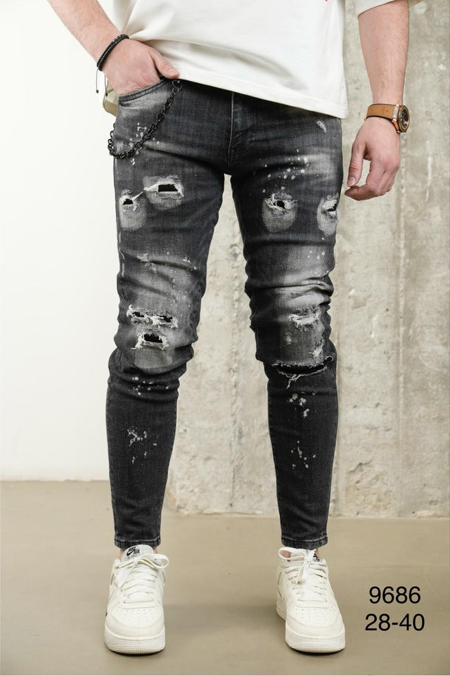 2Y Premium - Worn Jeans - Black
