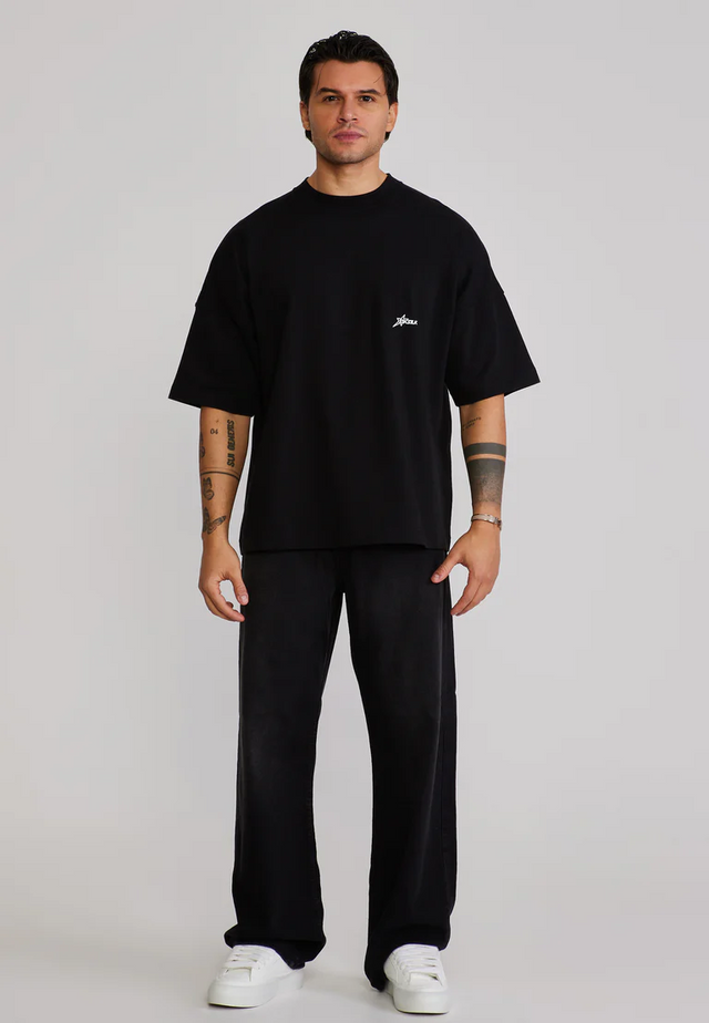 SikSilk - Black Graphic T-Shirt