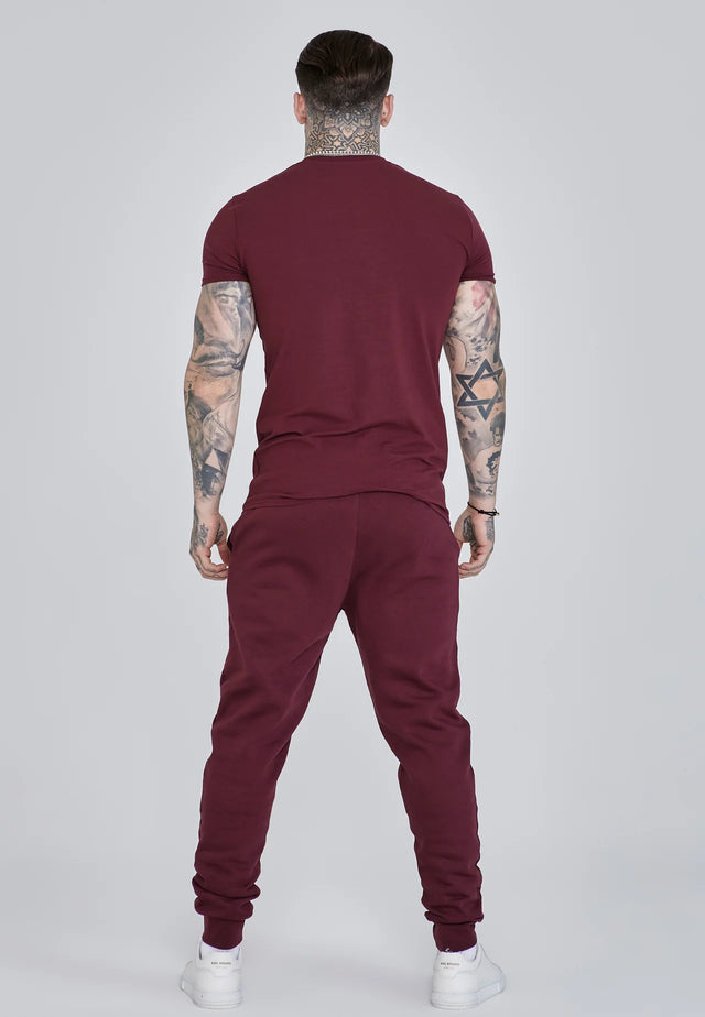 SikSilk - Burgundy Essentials T-Shirt