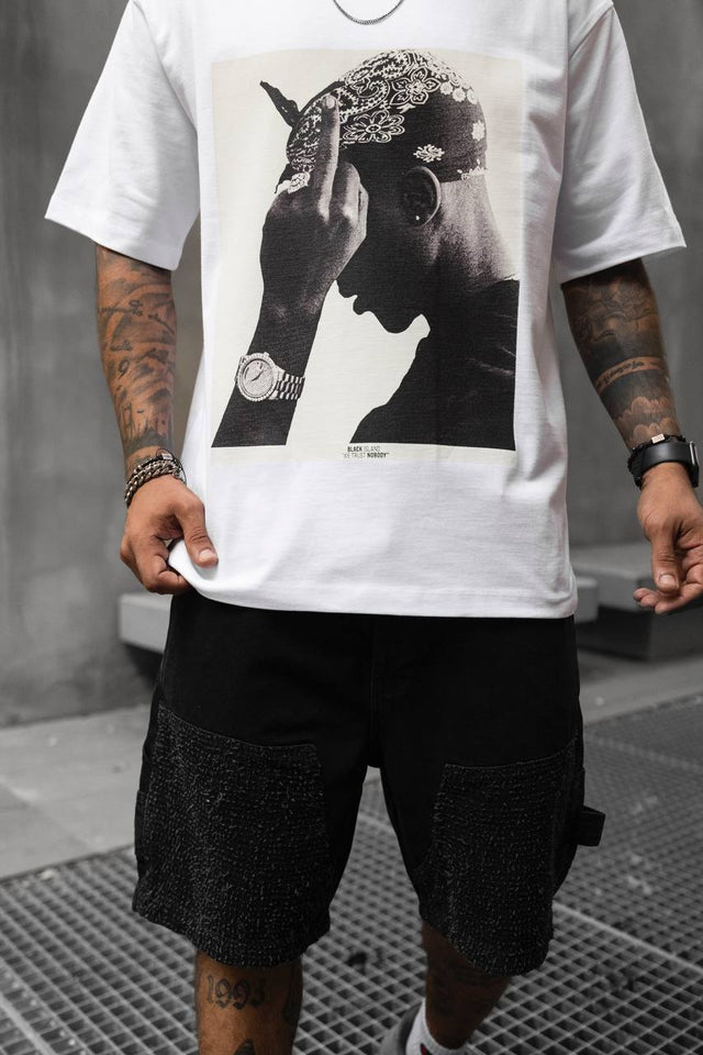 Black Island - Tupac T-Shirt - White