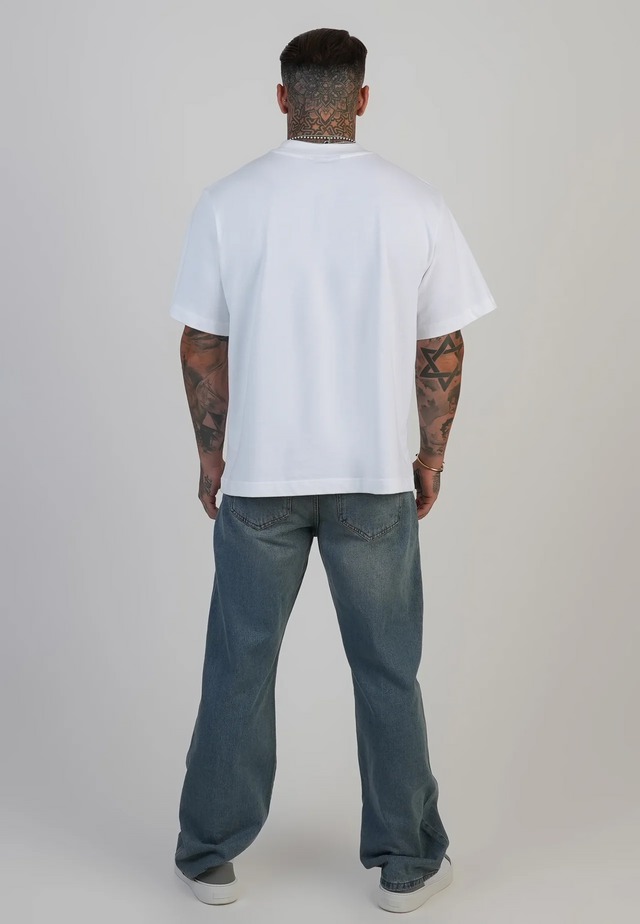 SikSilk - Loose Fit Jeans Washed Vintage Blue