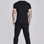 SikSilk - Ribbed Ringer T-Shirt - Black