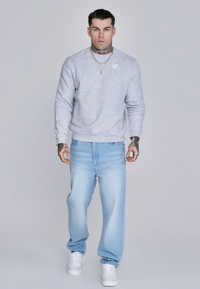 SikSilk - Grey Marl Essentials Sweater