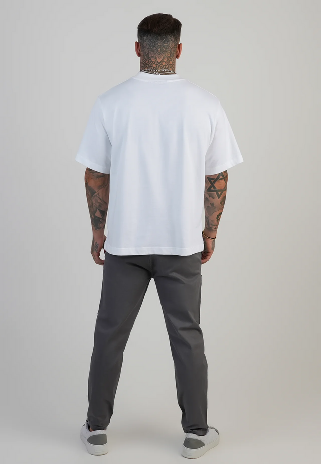 SikSilk - White Oversized T-Shirt