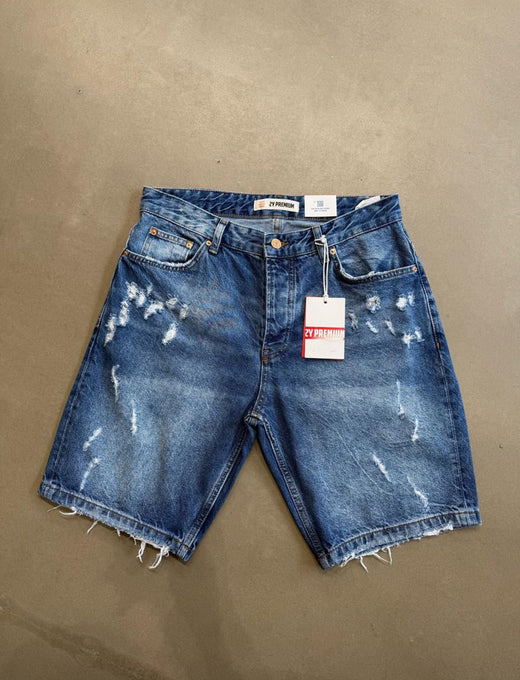 2Y Premium - Denim Shorts - Dotted - Blue