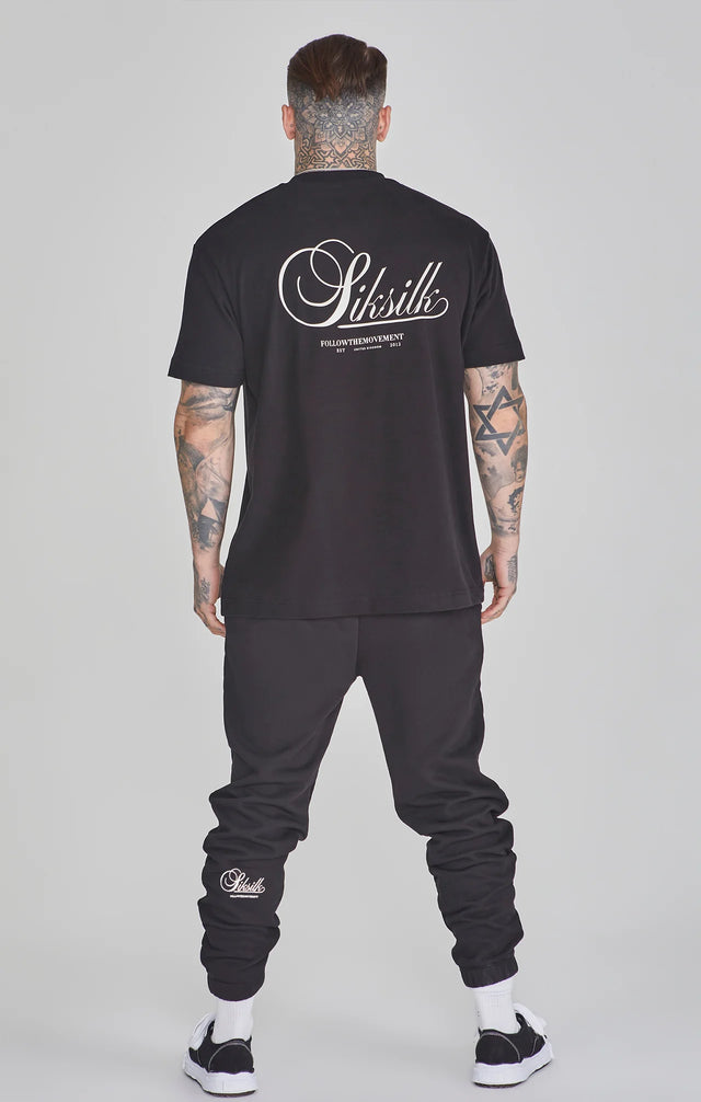 SikSilk - Relaxed Fit Joggers - Black