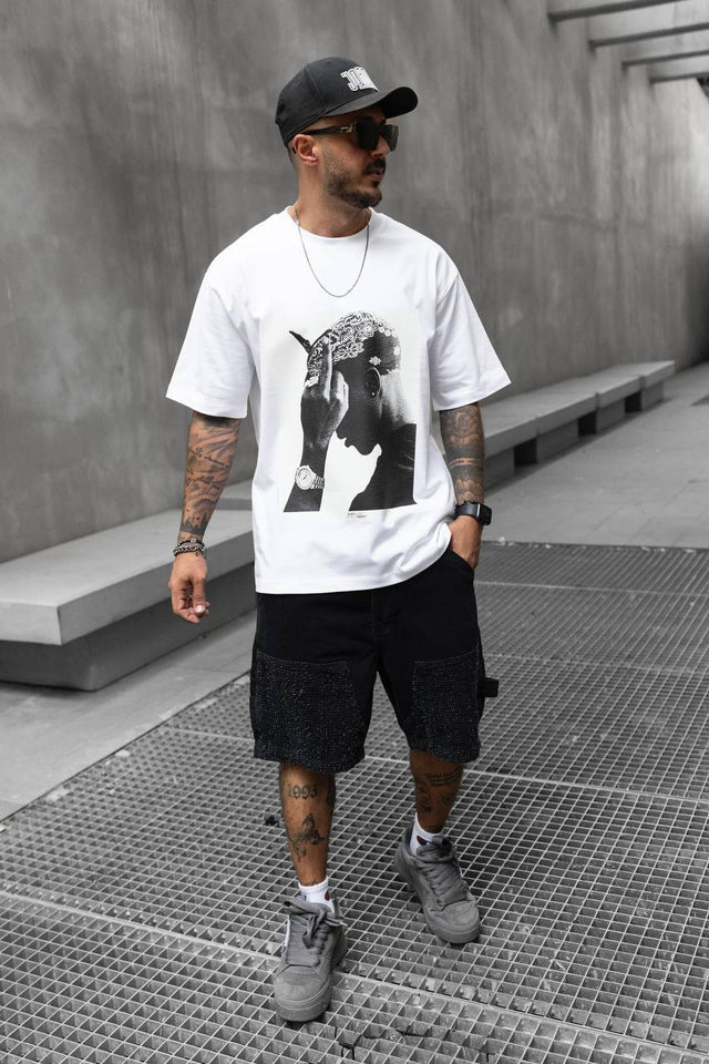 Black Island - Tupac T-Shirt - White