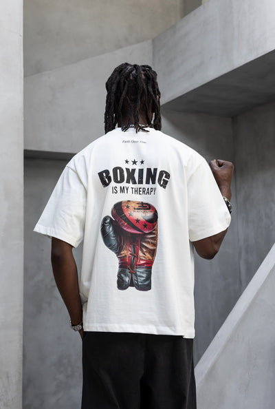 Black Island - Boxing is My Therapy T-Shirt - White
