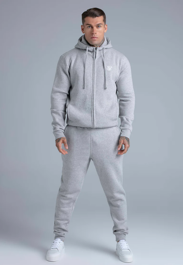 SikSilk - Grey Marl Essentials Joggers
