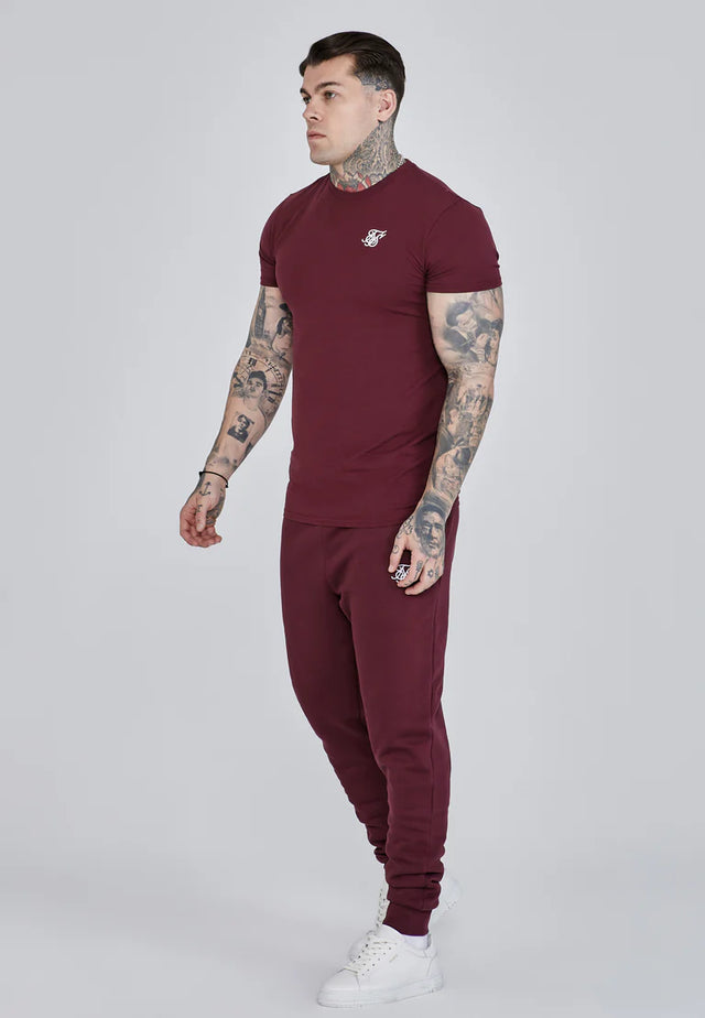 SikSilk - Burgundy Essentials T-Shirt