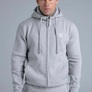 SikSilk - Grey Marl Essentials Full Zip Hoodie