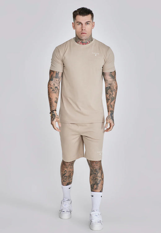 SikSilk - Beige T-Shirt and Shorts Set