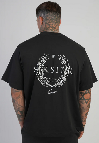 SikSilk - Black Graphic T-Shirt