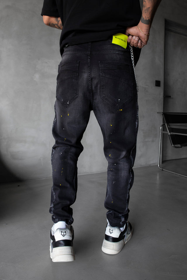 Black Island - Painted Jeans - Black