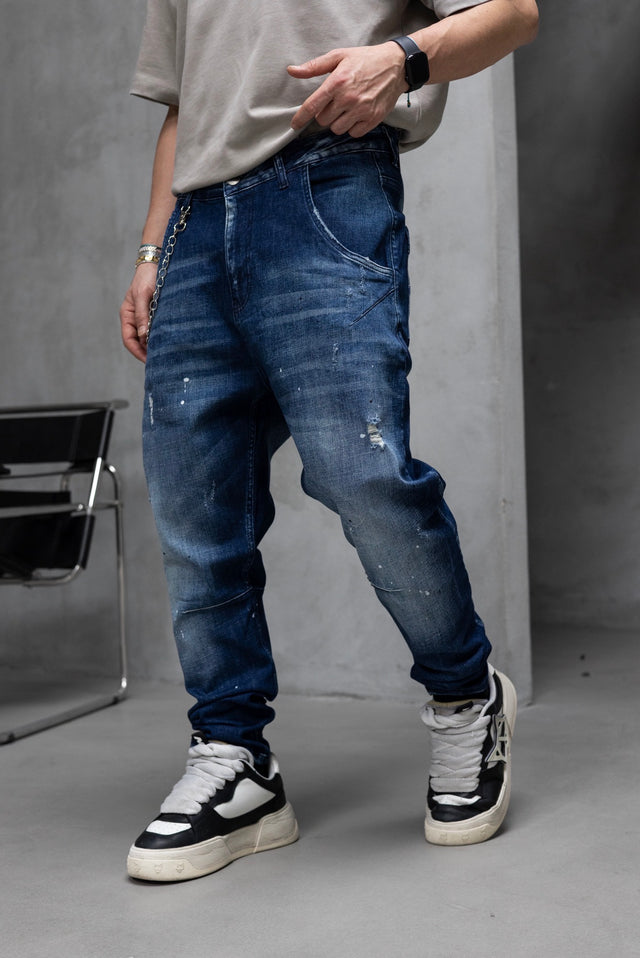 Black Island - Painted Jeans - Blue