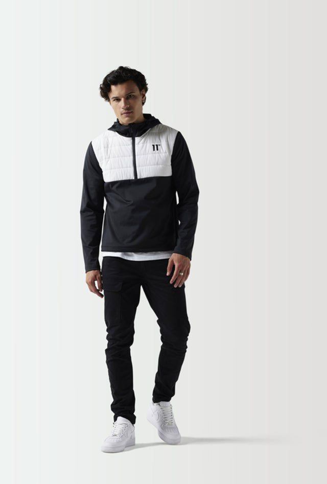 11 Degrees - Overhead Hybrid Jacket - Black/White