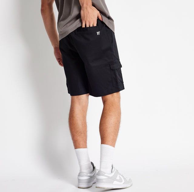 11 Degrees - Woven Cargo Shorts - Black
