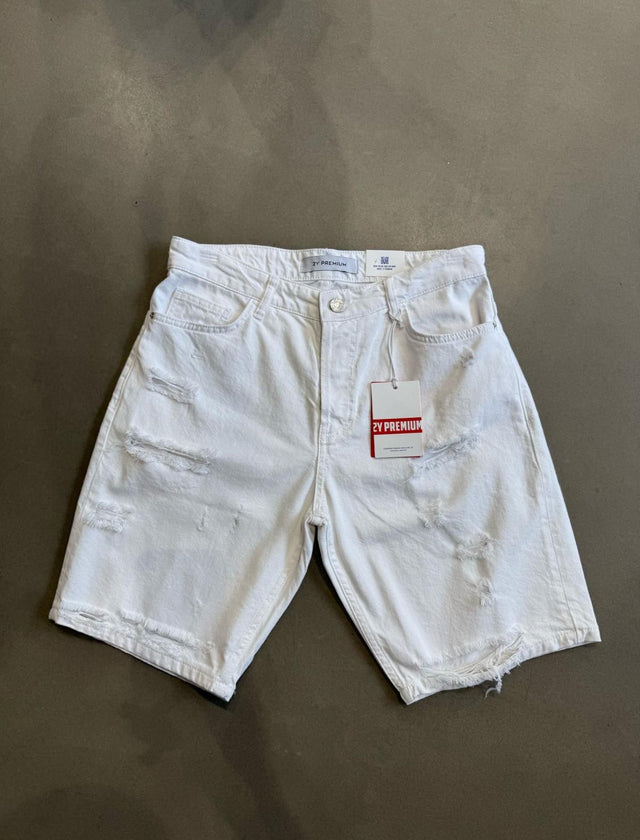 2Y Premium - Denim Shorts - White