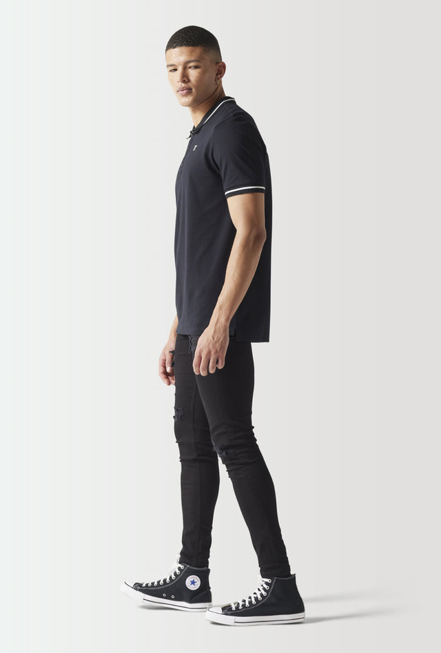 11 Degrees - Core Polo Shirt - Black