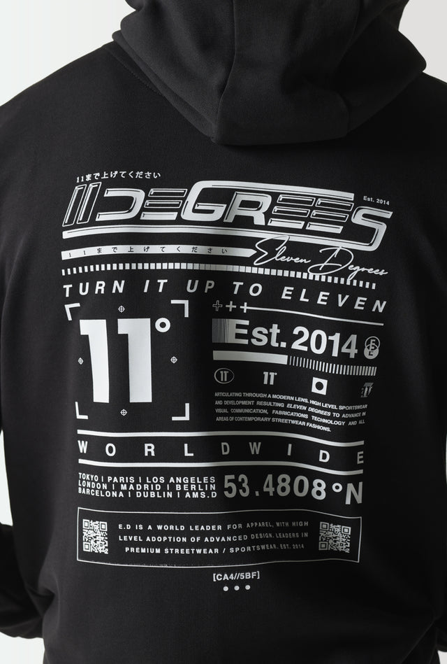 11 Degrees - Future Tech Hoodie - Black