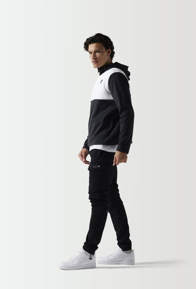 11 Degrees - Overhead Hybrid Jacket - Black/White